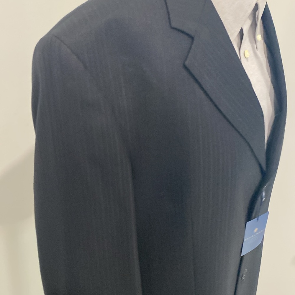 NWT Alexandre London Pure Wool Navy Blazer / Sports Coat |Size 46 Regular - Picture 10 of 15